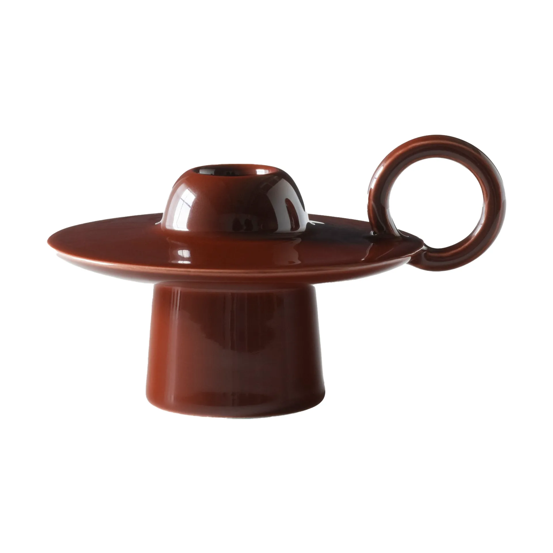 Momento JH39 candle holder, Red Brown &Tradition