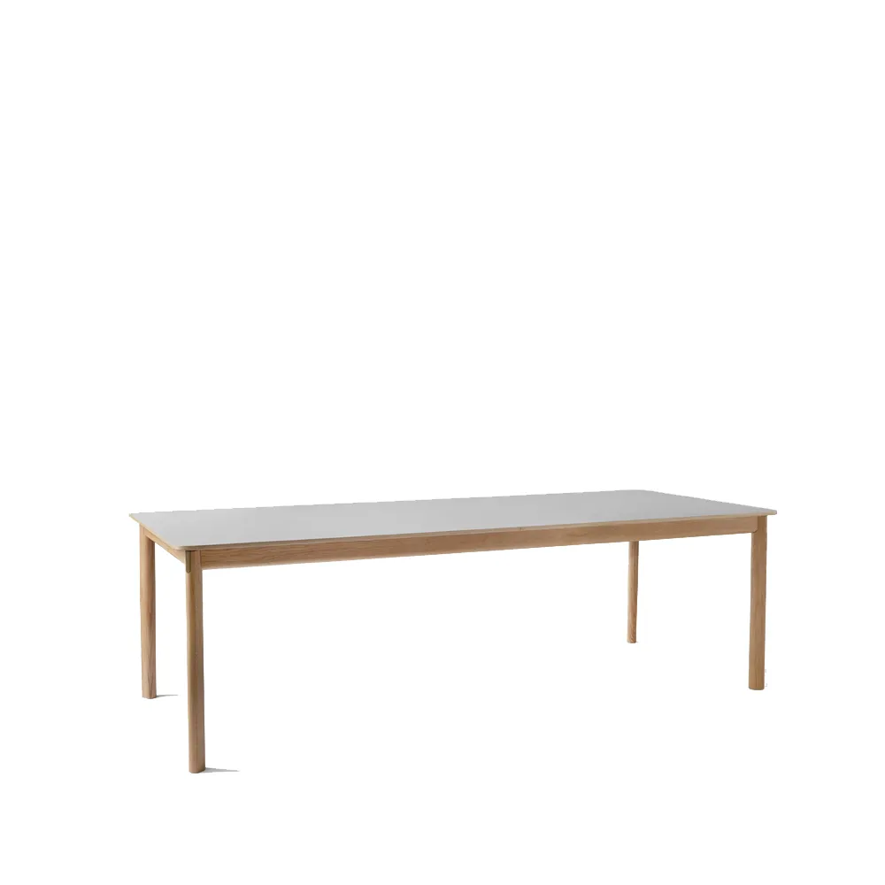 Patch HW2 dining table, Beige arizona. white oiled oak stand &Tradition