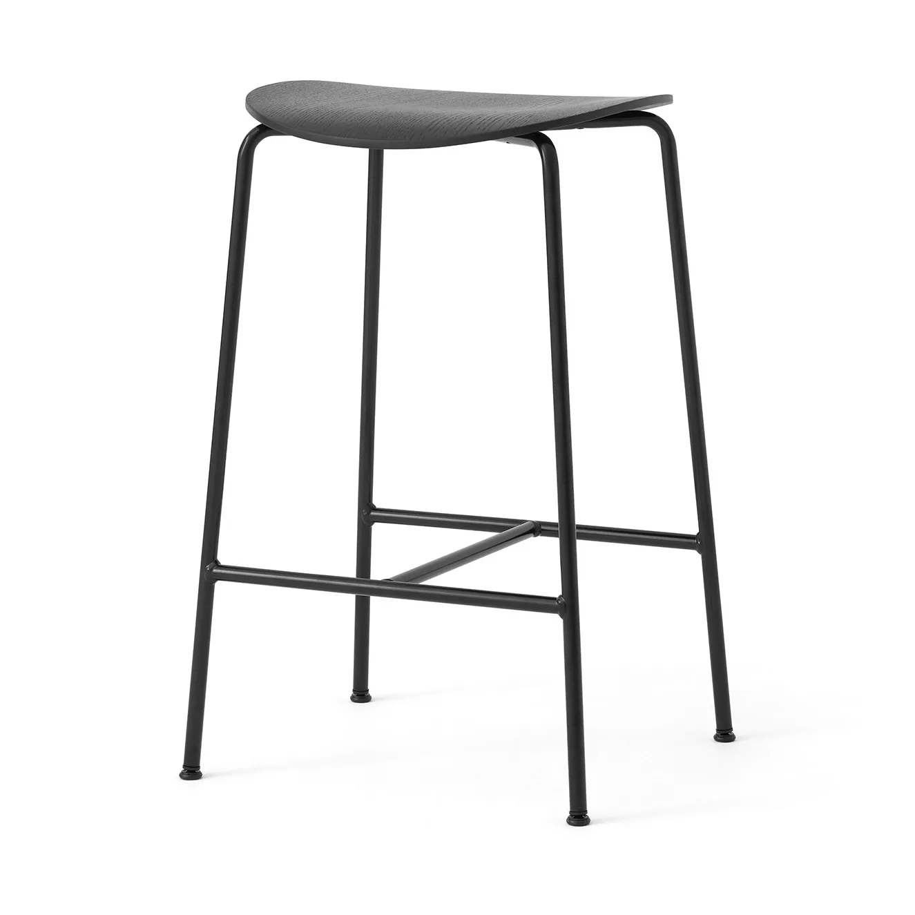 Pavilion AV37 counter stool 68 cm, Black-black lacquered oak &Tradition