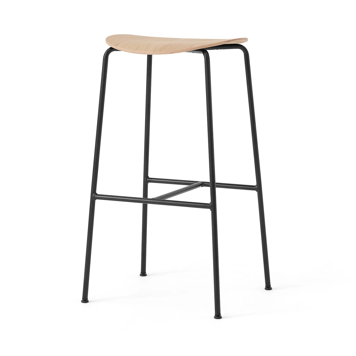 Pavilion AV38 bar stool 79 cm, Black-lacquered oak &Tradition