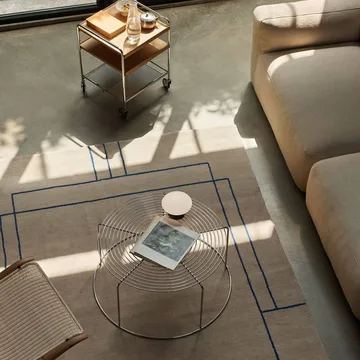 Wire VP17 coffee table - Stainless steel, Ø74x36 cm - &Tradition