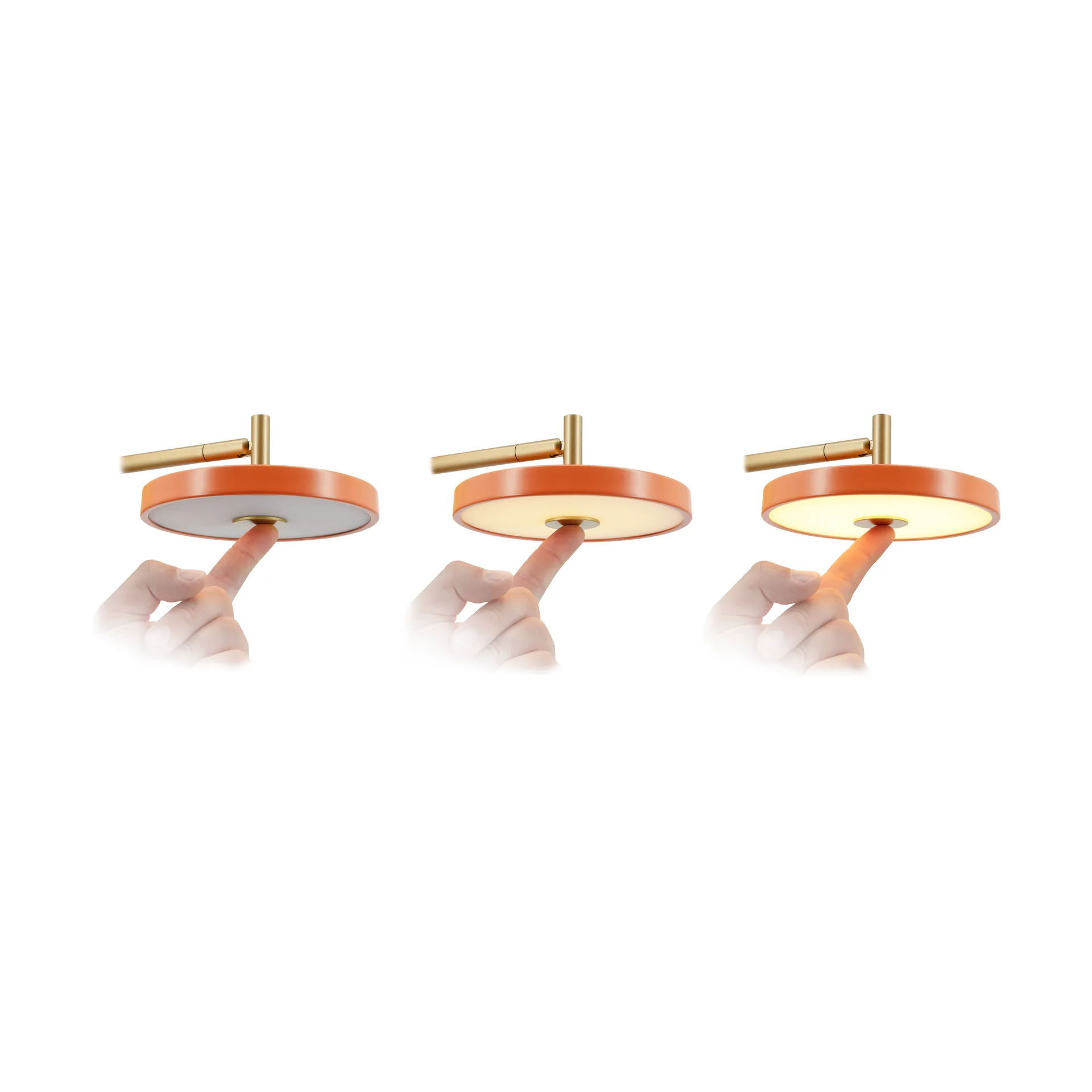 Asteria Wall wall lamp, Long, Nuance orange-brass Umage