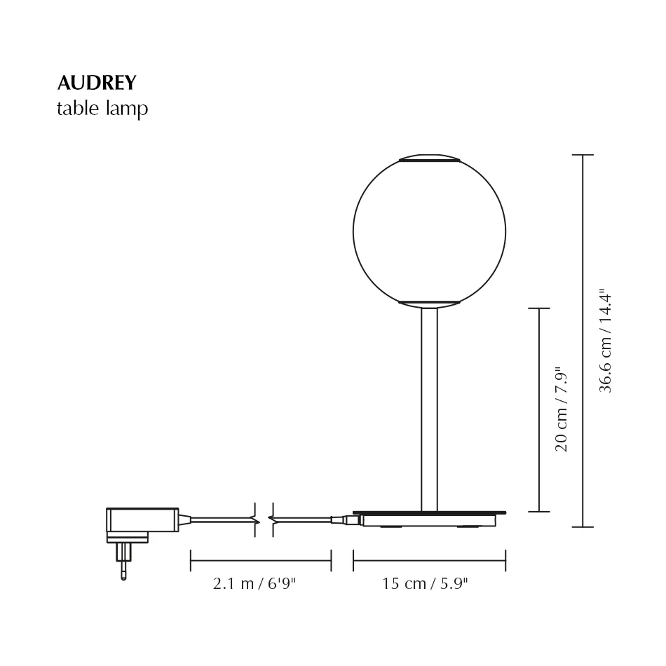 Audrey Table table lamp, Steel Umage