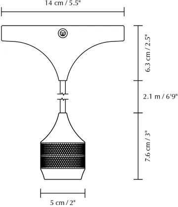 Cord Set Pro lamp suspension - Brushed steel - Umage