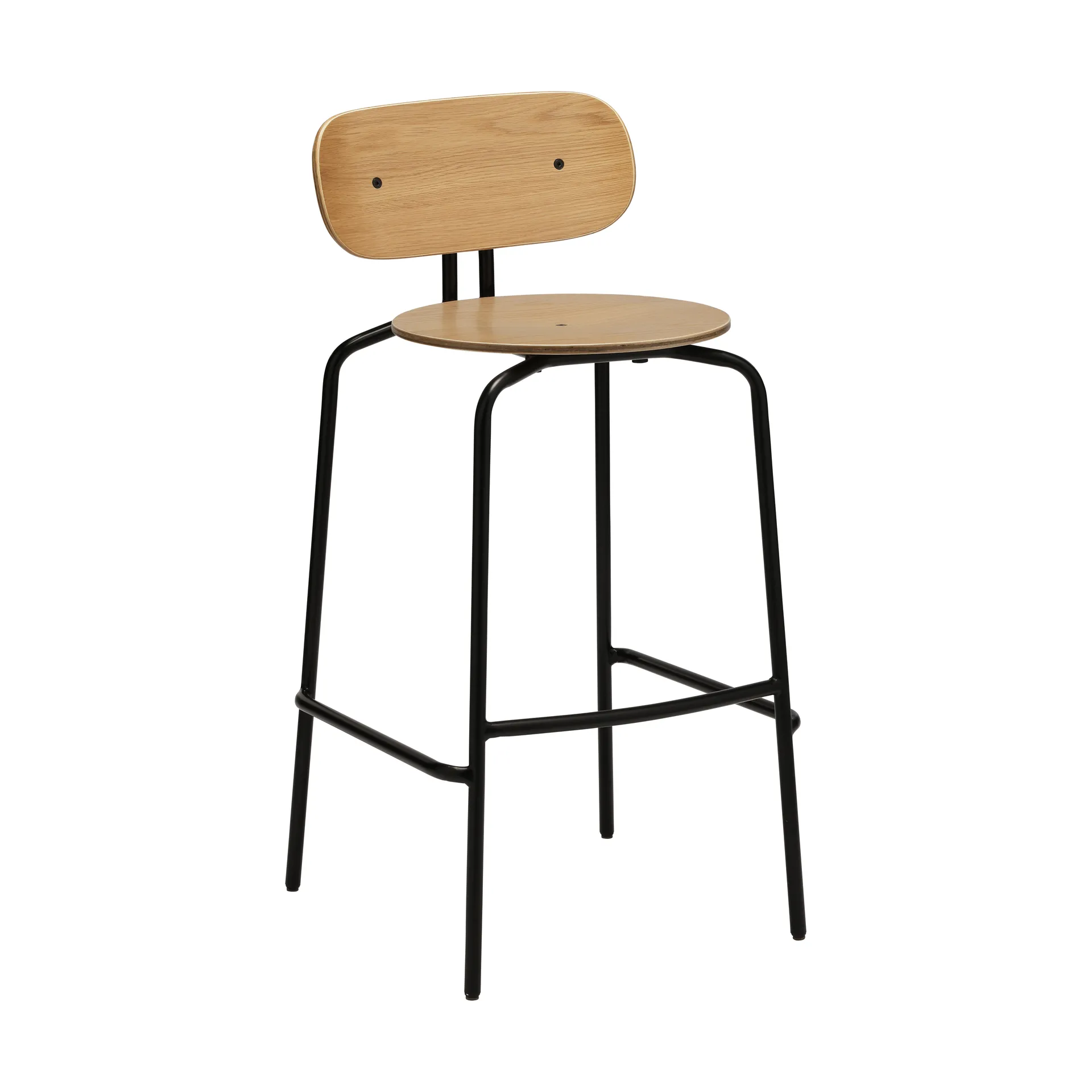 Curious bar stool 75 cm, Oak-black Umage