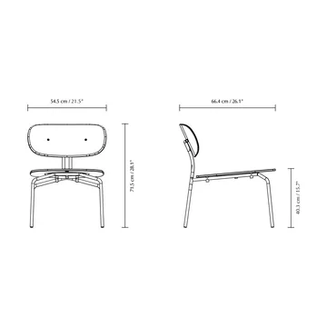 Curious lounge chair - Oak-black - Umage