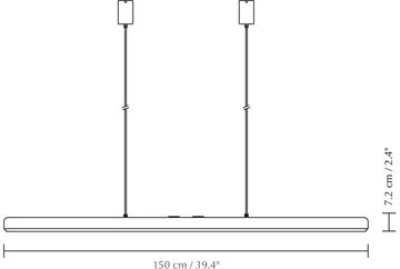 Hazel Branch 1.5m pendant - Black-steel - Umage