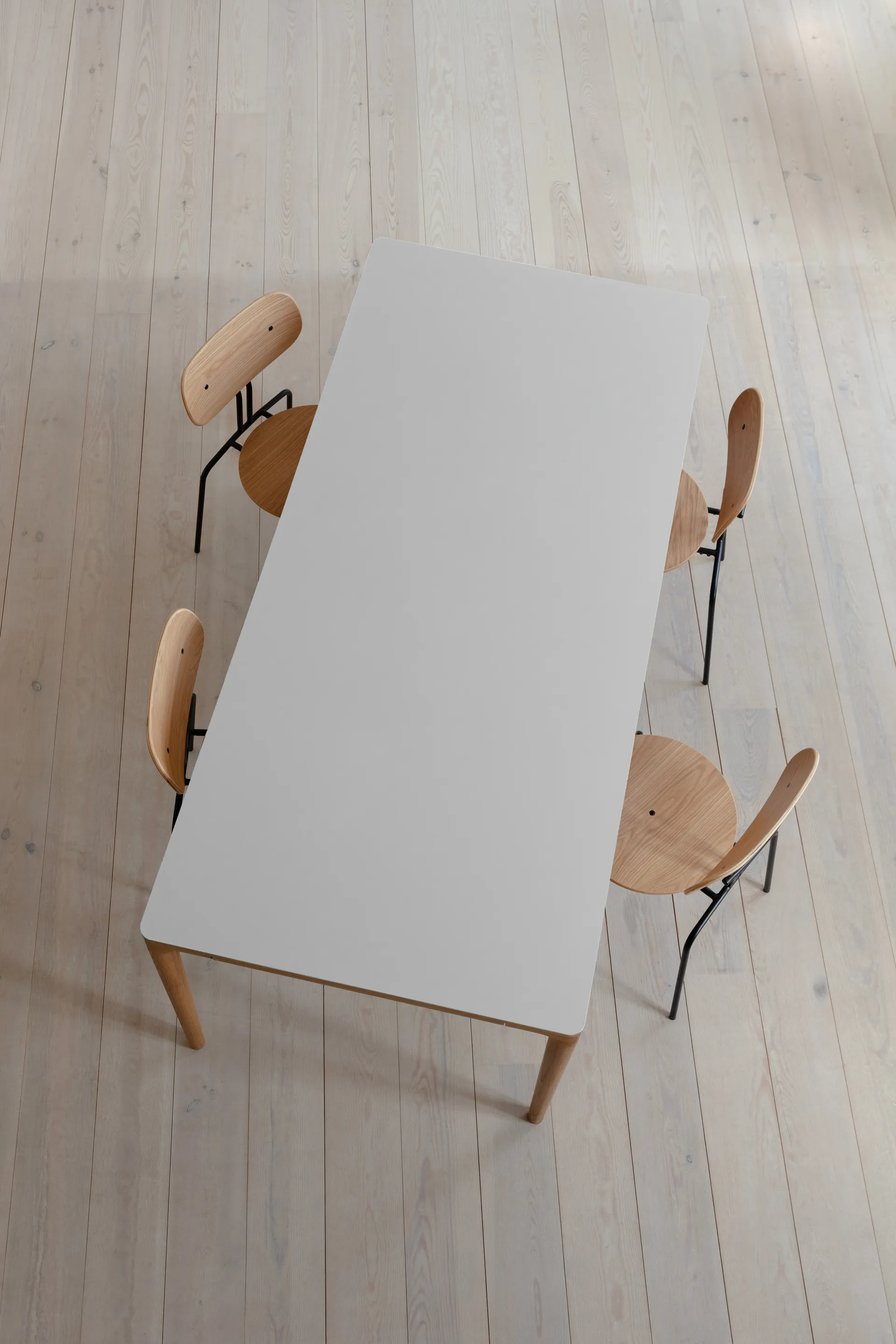 Heart'n'Soul dining table 90x200 cm, Oak-cloud grey Umage