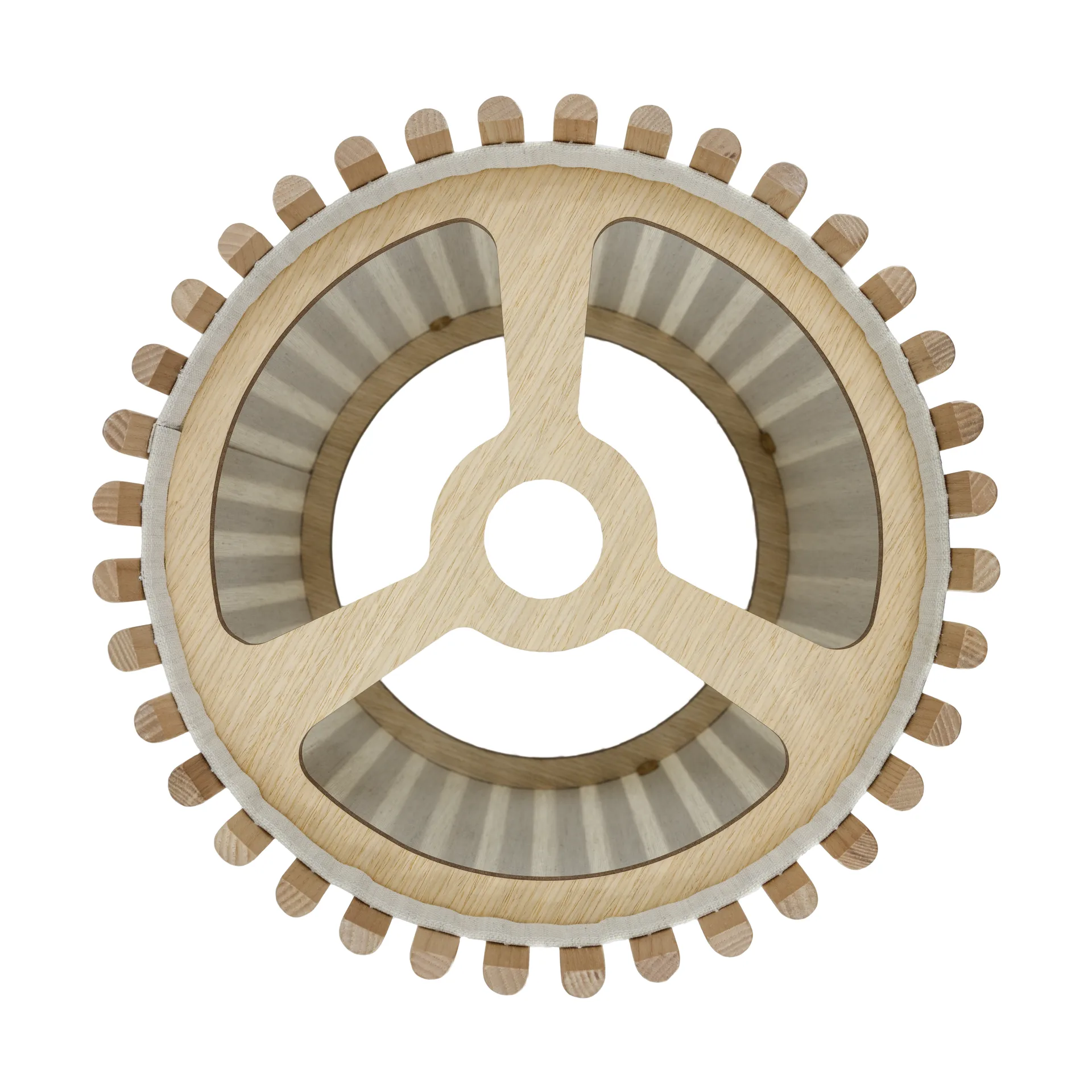 Komorebi pendant medium, Circle oak-black Umage