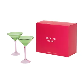 Urban Nature Culture gift set martini glasses 2-pack - Green - URBAN NATURE CULTURE
