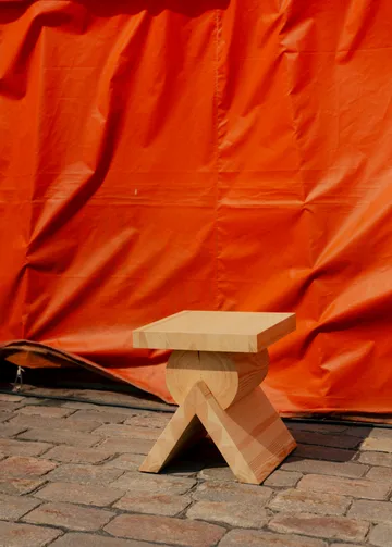 006 AA Side Table side table - Matte oil-waxed pine, 40x40x45 cm - Vaarnii