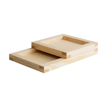 009 Tray tray - Oil-waxed pine, 54x33x6 cm - Vaarnii