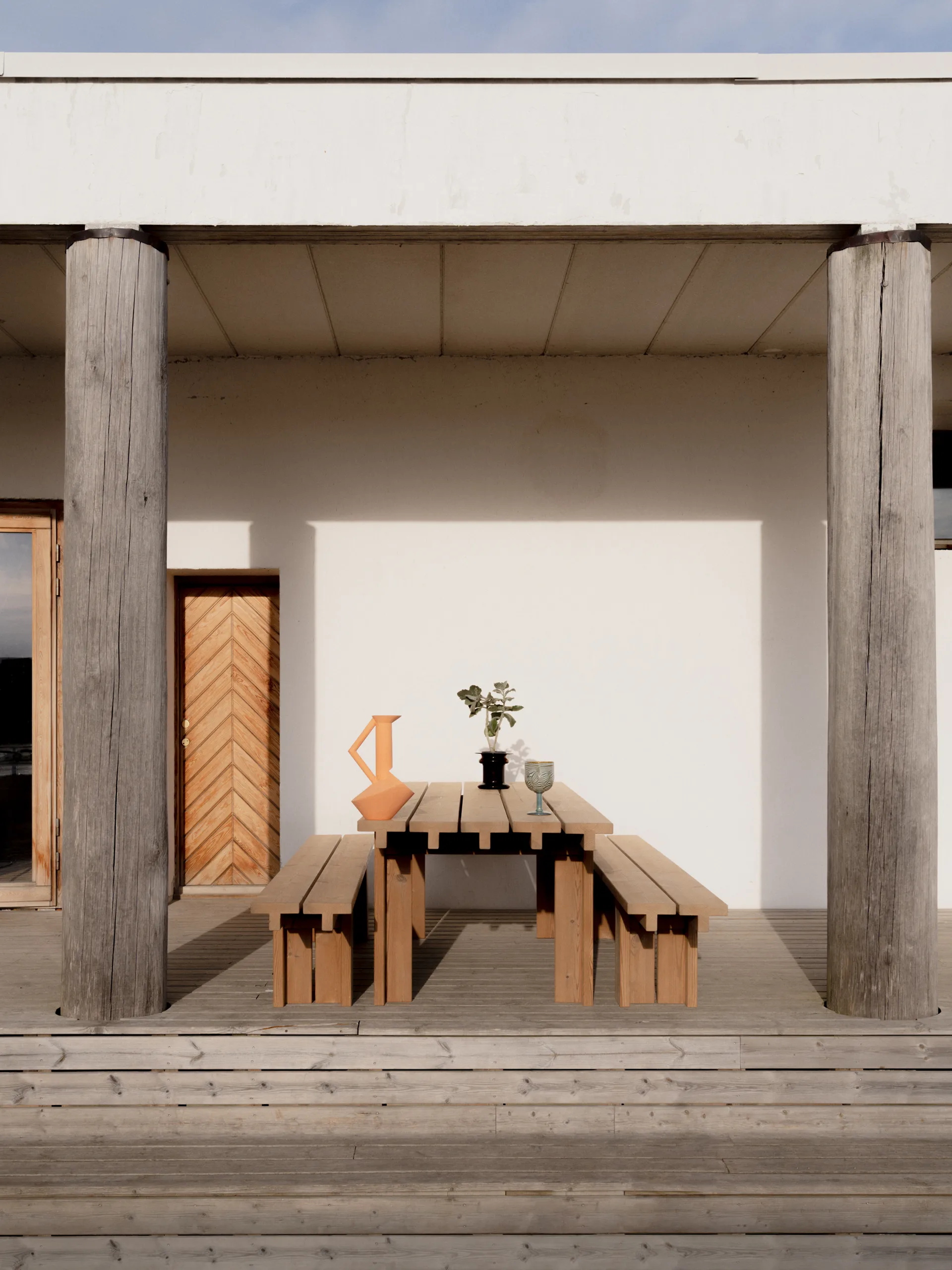 013 Osa Outdoor Table, Thermally modified pine, 333x94x78 cm Vaarnii