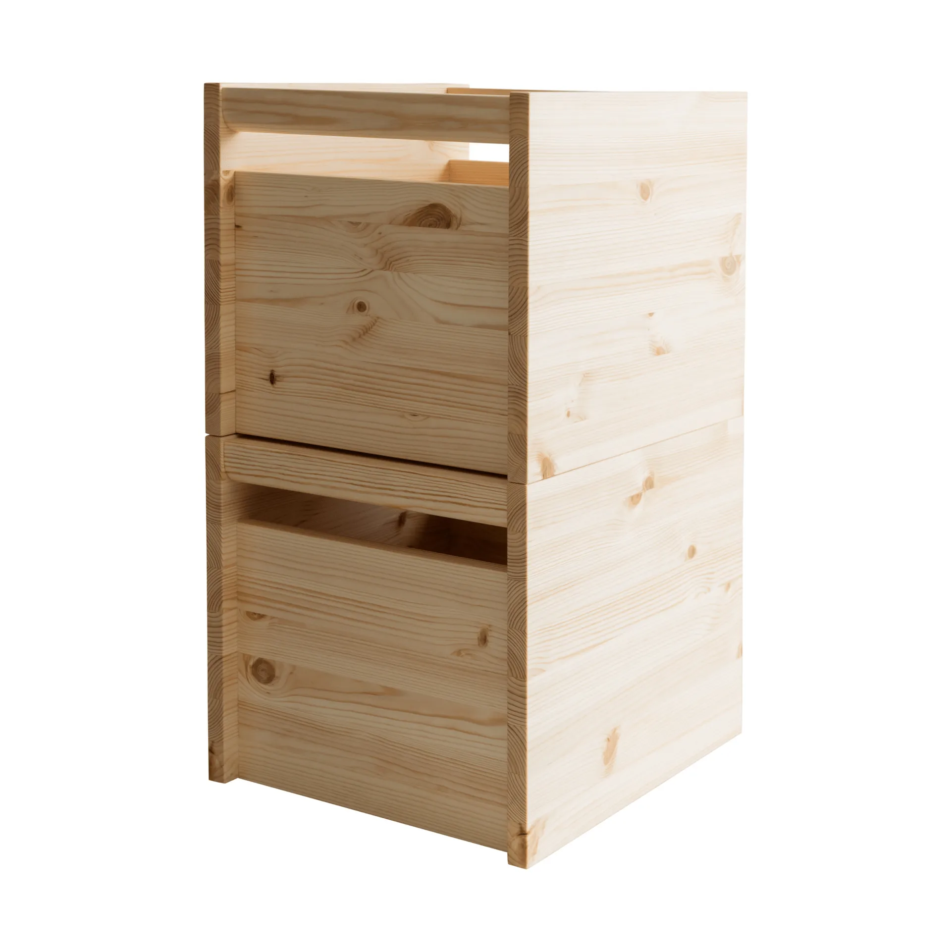 020 Koppa Crate storage box, Oil-waxed pine, large 38x43x36 cm Vaarnii