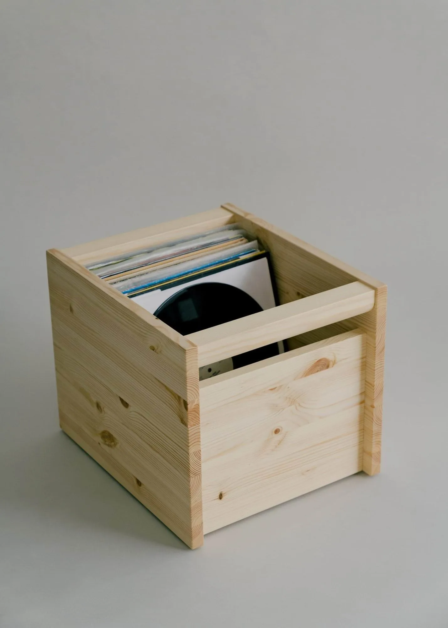 020 Koppa Crate storage box, Oil-waxed pine, large 38x43x36 cm Vaarnii