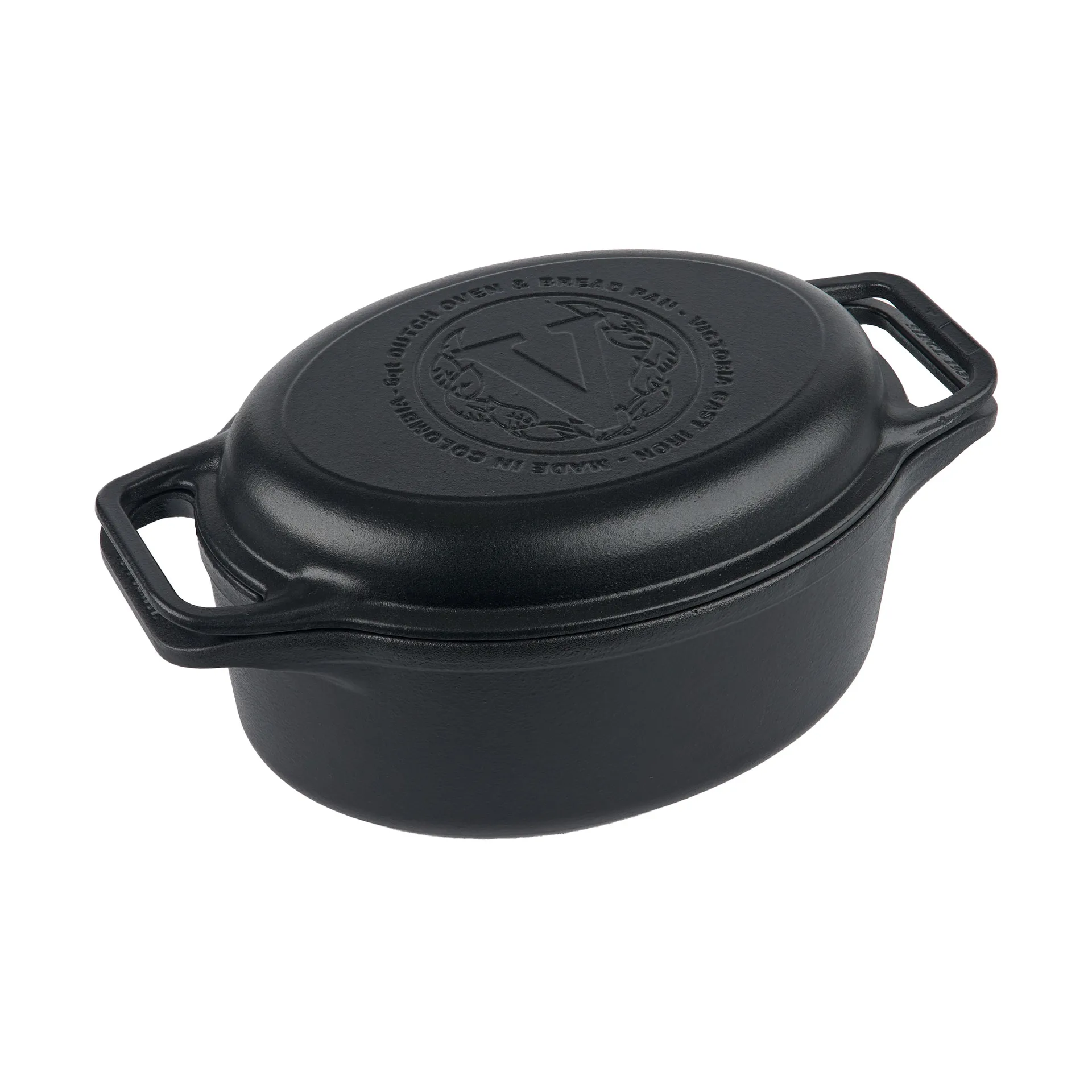 Victoria pot and bread pan cast iron enameled, 2 pieces Victoria