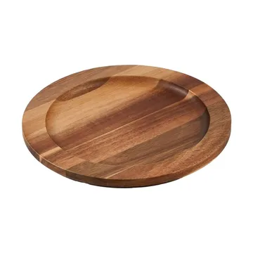Victoria round wooden trivet acacia - 18x14.5 cm - Victoria