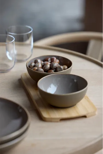 Shoku bamboo tray with 2 bowls - Warm Brown - Villa Collection