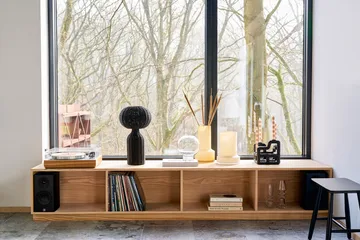 Werna table lamp rattan Ø30 cm - Black - Villa Collection