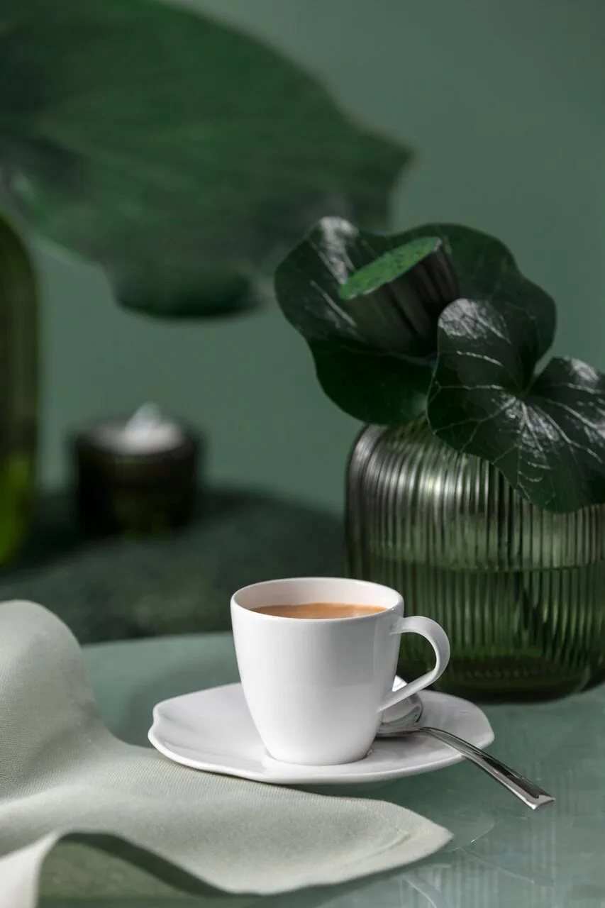 Pura espresso cup with saucer, White, 2 pieces Villeroy & Boch