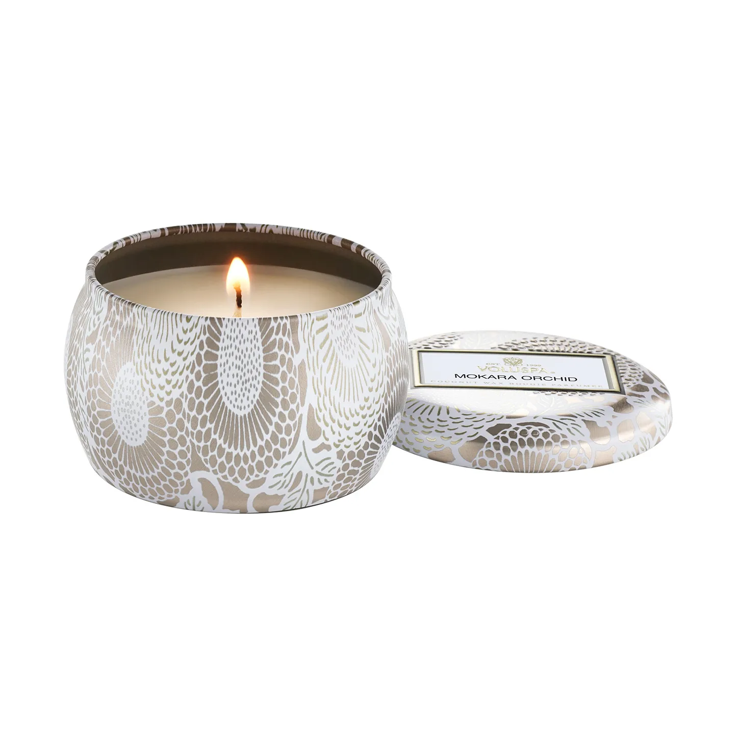 Japonica Mini Tin scented candle 25 hours, Mokara Orchid Voluspa