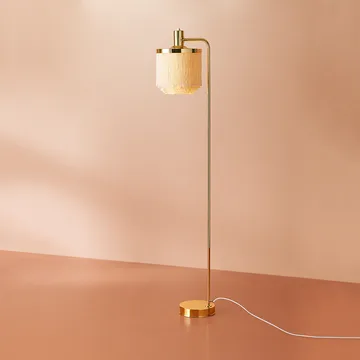 Fringe floor lamp - Pale pink, brass plated steel - Warm Nordic