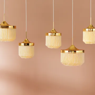 Fringe pendant lamp - Cream white, large - Warm Nordic