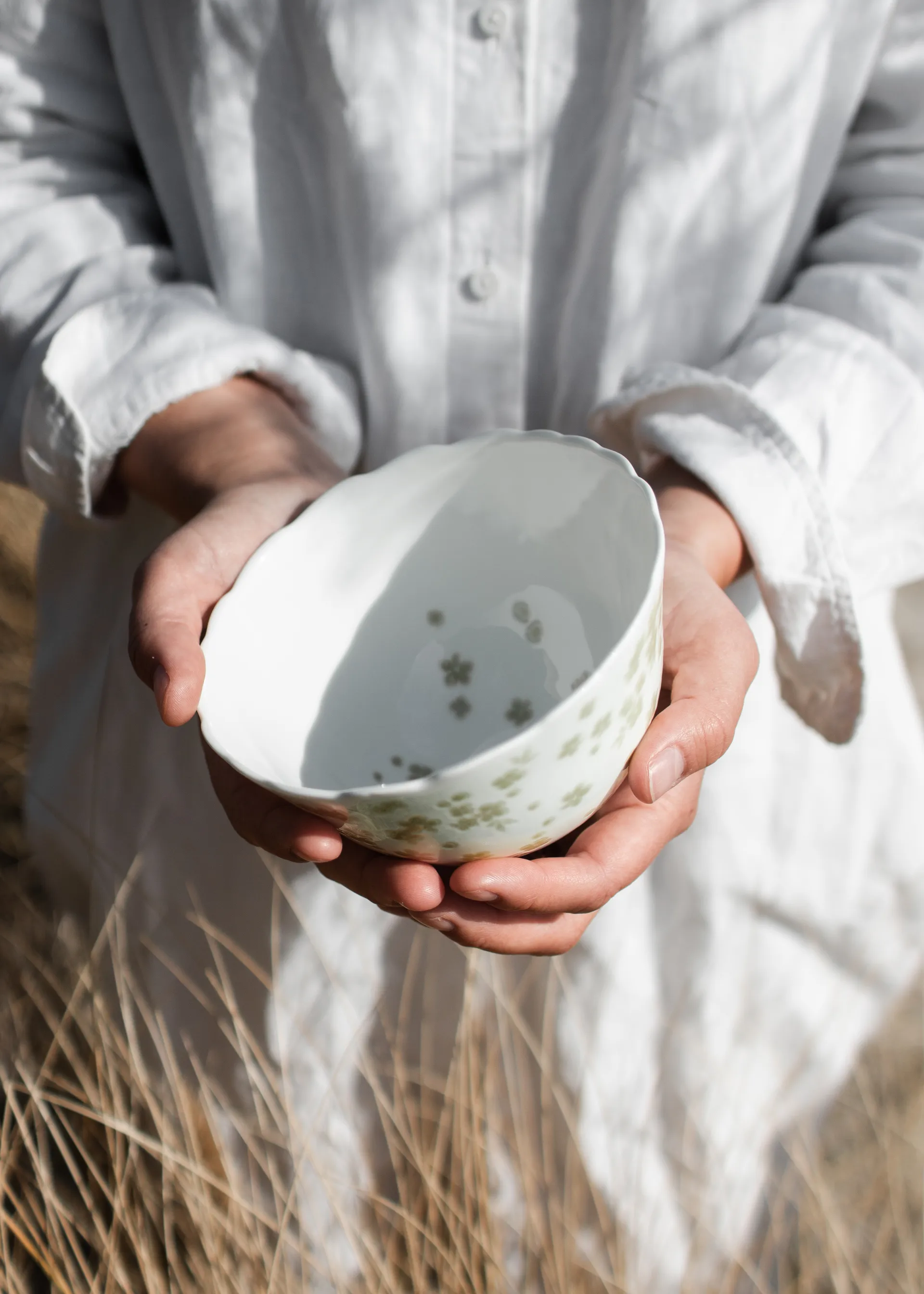 Slåpeblom bowl Ø14 cm, Green Wik & Walsøe