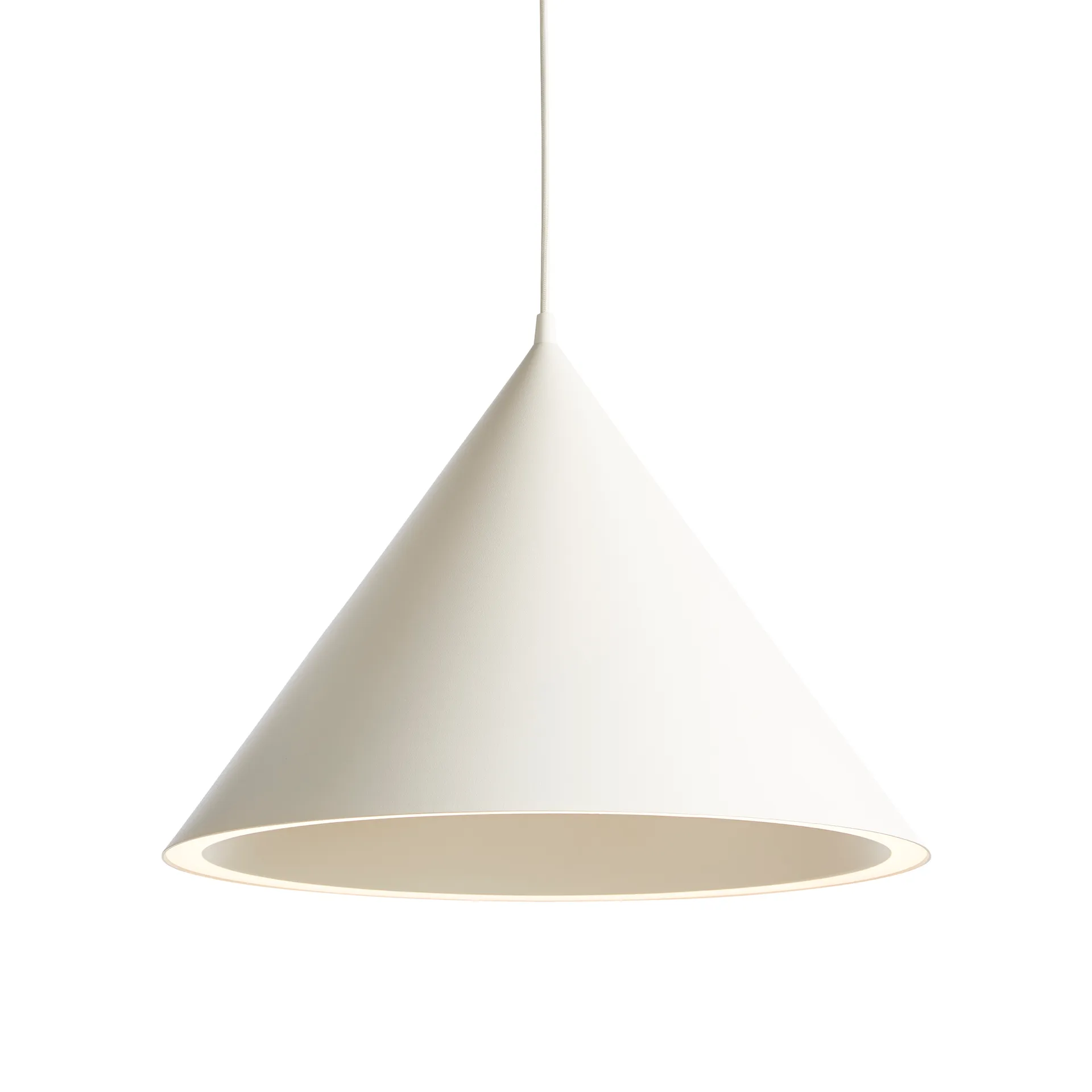 Annular pendant large, White Woud