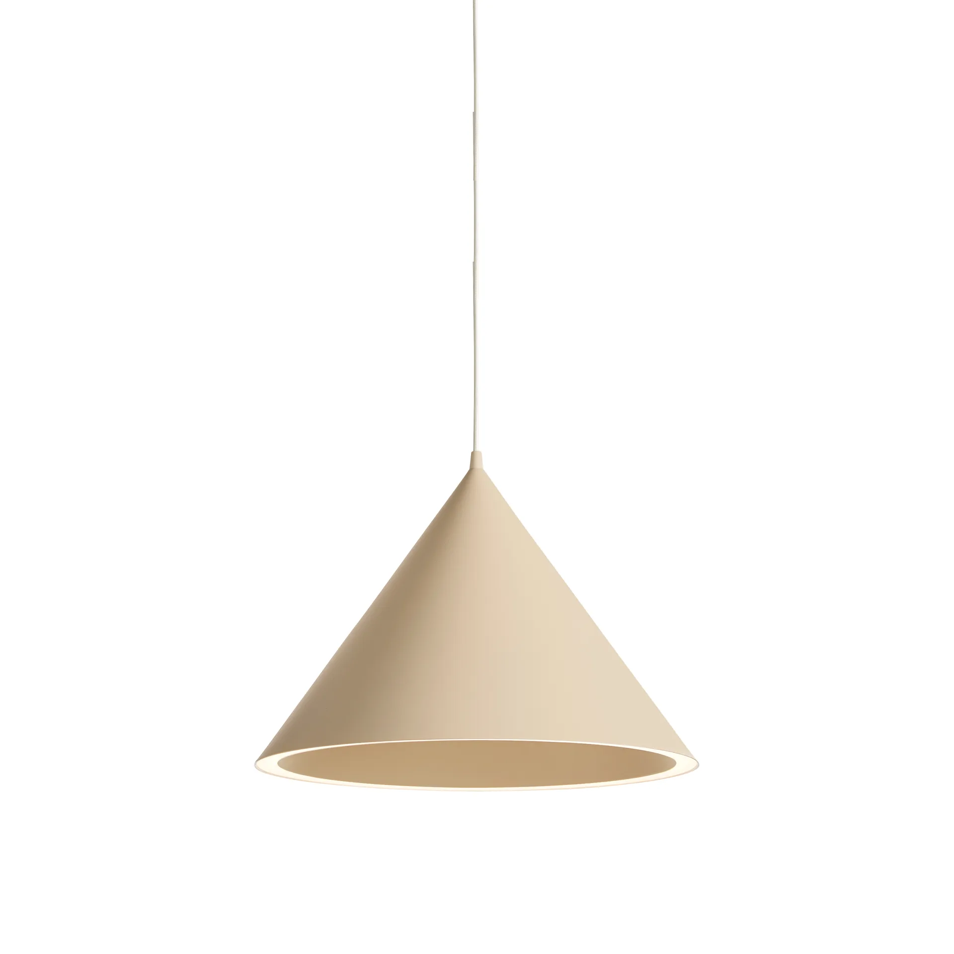 Annular pendant small, Beige Woud