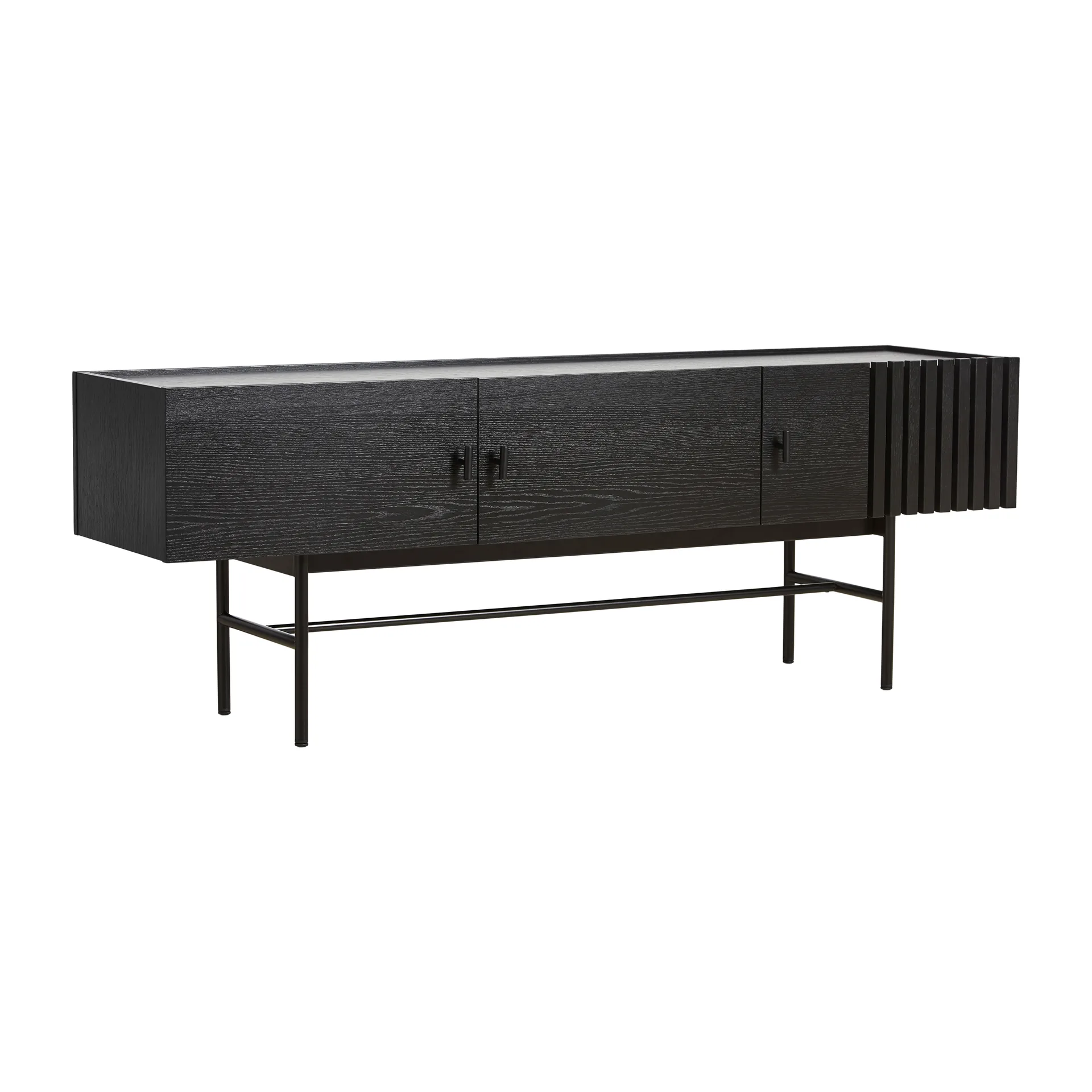 Array side table, low, 150 cm, Black oak Woud