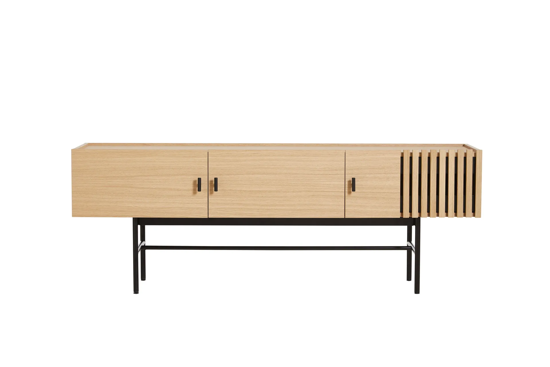 Array side table, low, 150 cm, White pigmented oak Woud