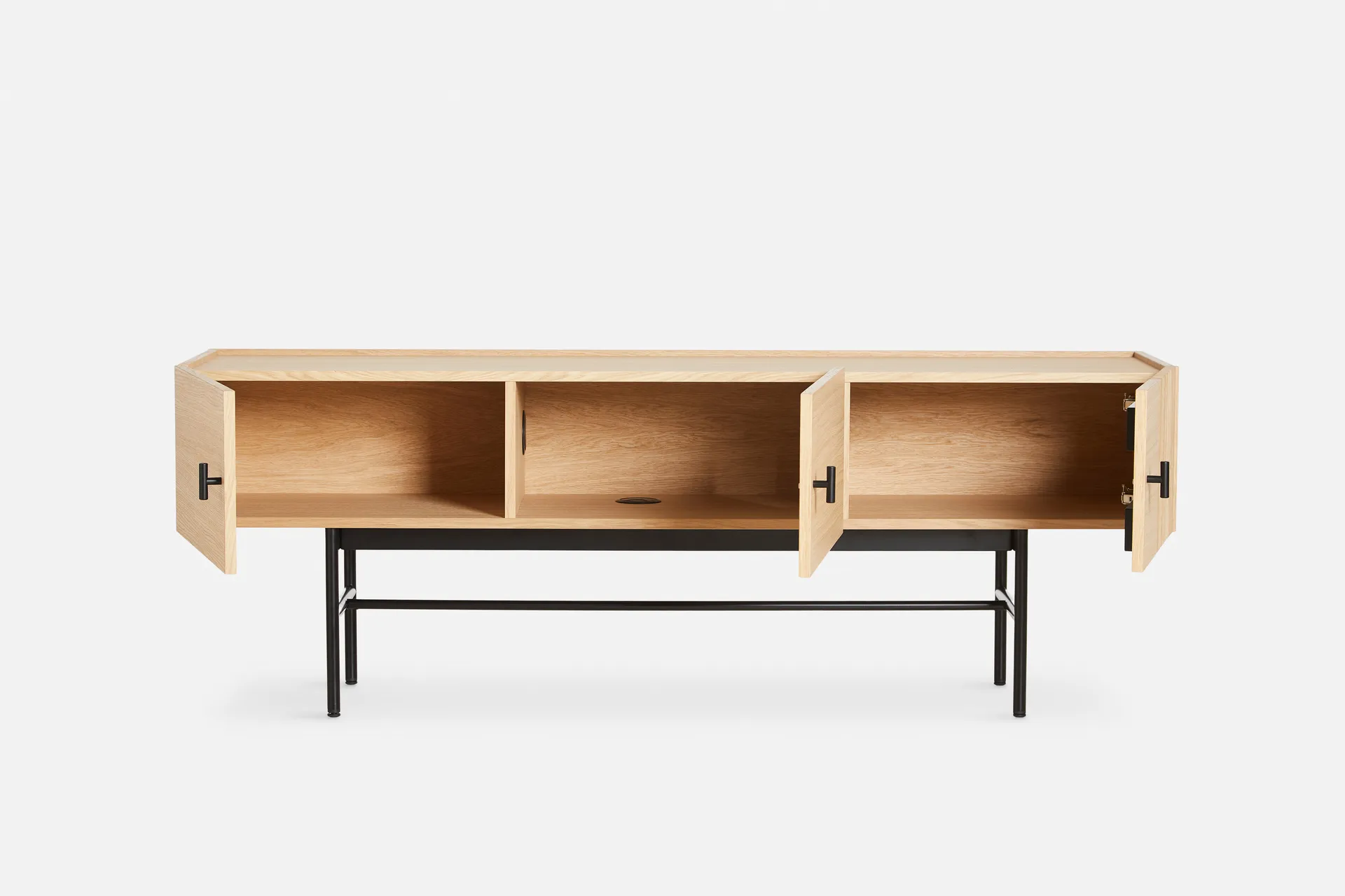 Array side table, low, 150 cm, White pigmented oak Woud