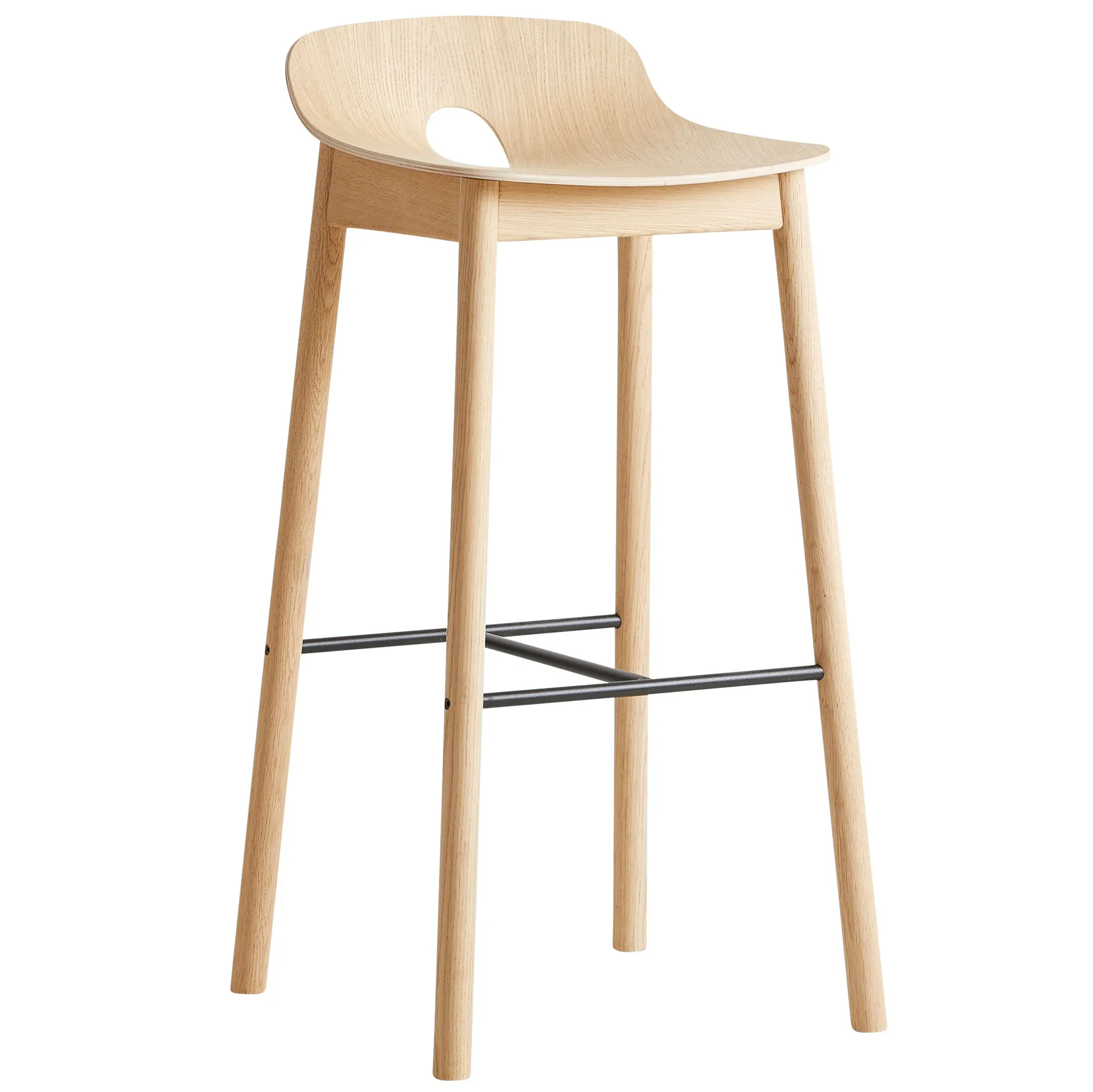Mono barstool, White pigmented oak Woud