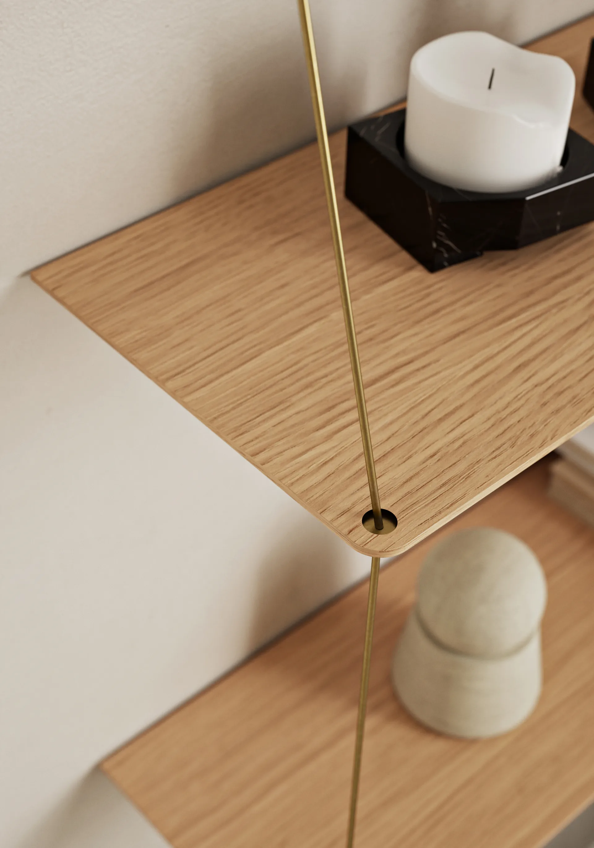 Stedge wall shelf 80 cm, Oak Woud