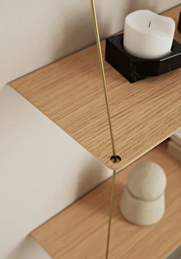 Stedge wall shelf 80 cm - Oak - Woud