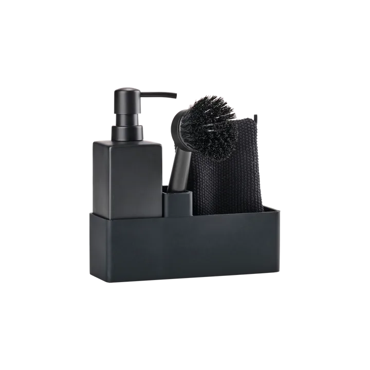 Dish set with dishcloth - Black - Zone Denmark
