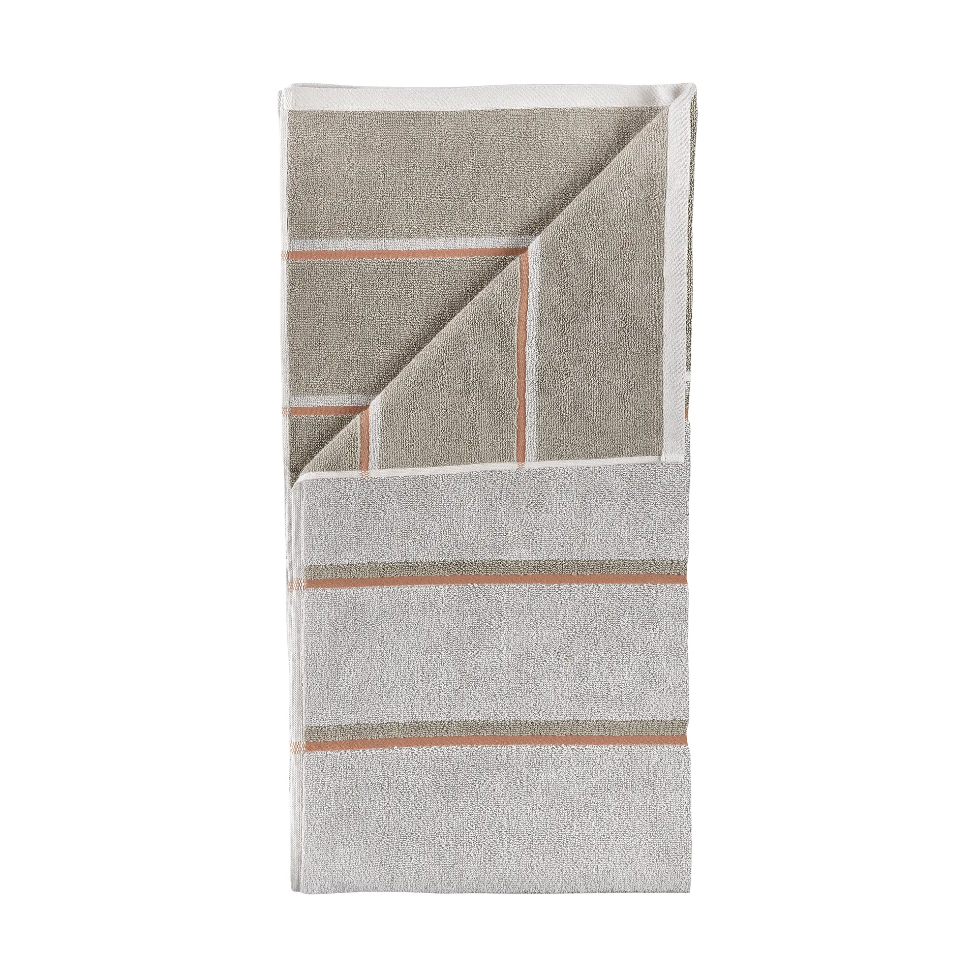 Sauna towel, Soft grey-eucalyptus-terracotta, 50x100 cm Zone Denmark