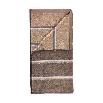 Sauna towel - Taupe-camel-sky blue, 50x100 cm - Zone Denmark