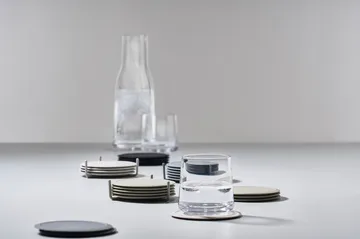 Singles coaster 6-pack with holder - Black - Zone Denmark