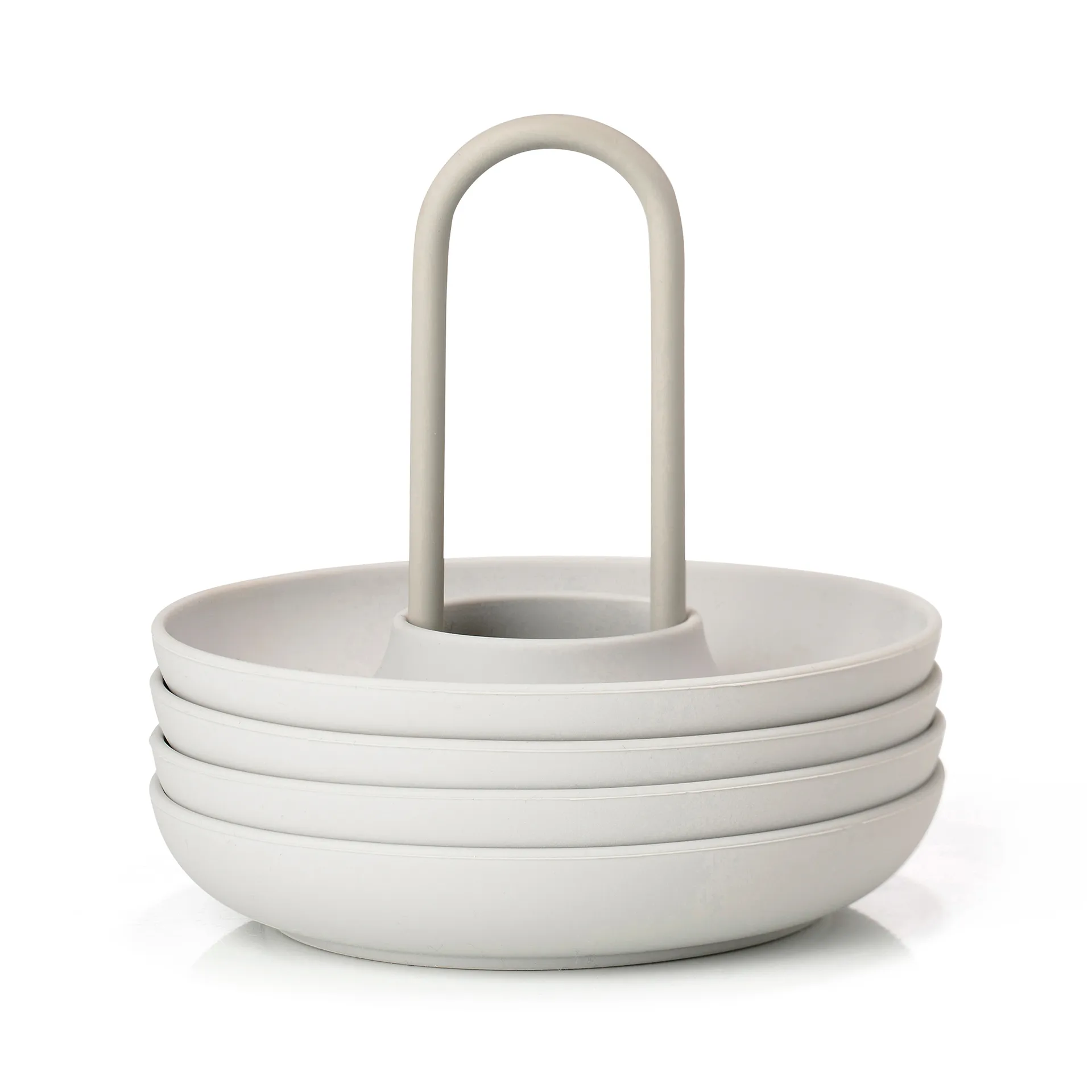 Singles egg cup 4-pack with holder, Warm Grey Zone Denmark