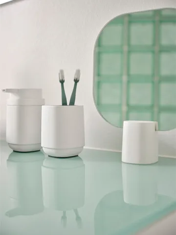 Time toothbrush mug 9.8 cm - White - Zone Denmark