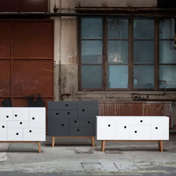 Peep C1 cabinet - White. retro. oak stand - Zweed