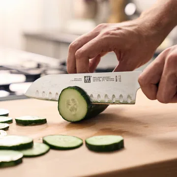 Zwilling Gourmet santoku knife 18 cm - Black-stainless steel - Zwilling