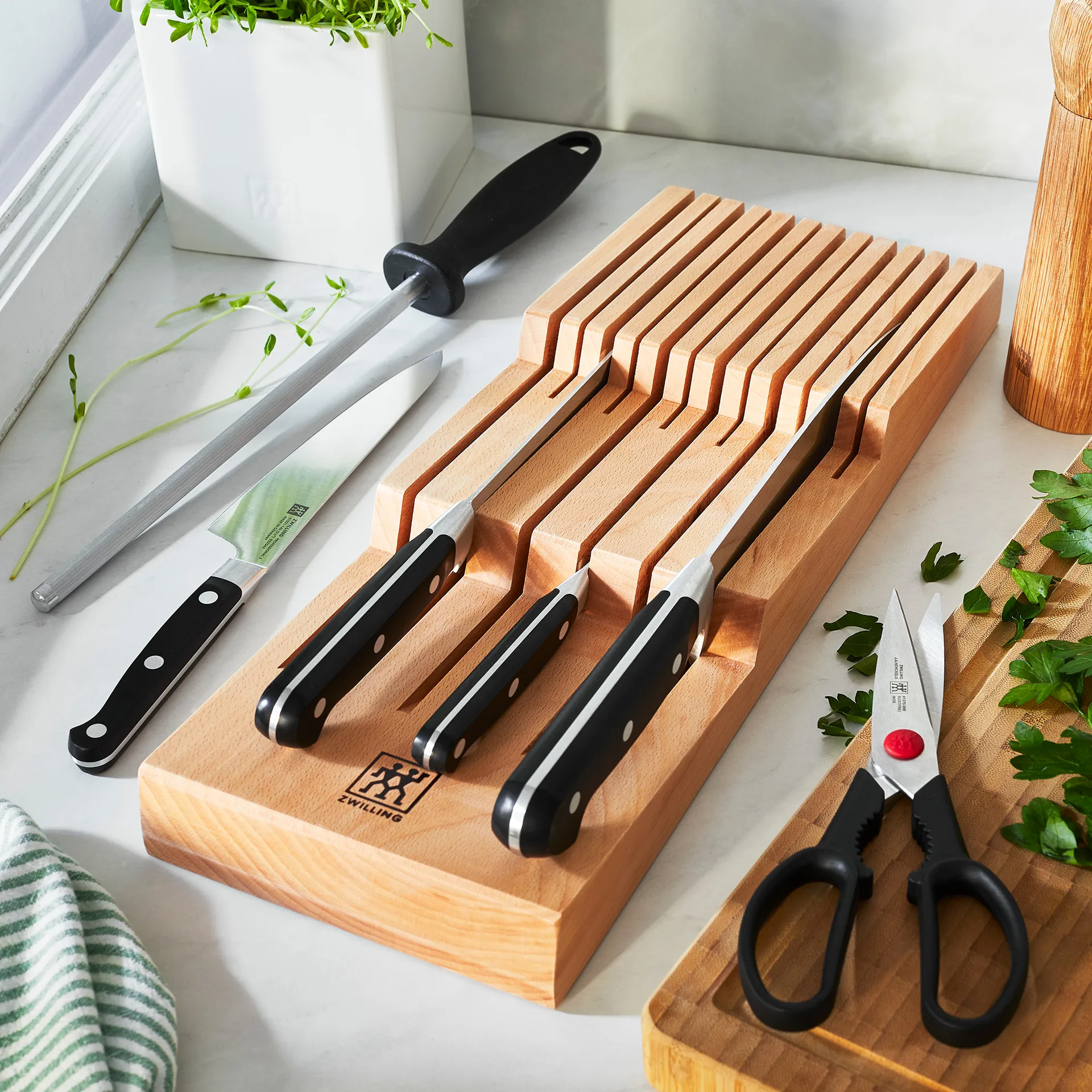 Zwilling knife storage 41x15.5x4.8 cm, Beechwood Zwilling